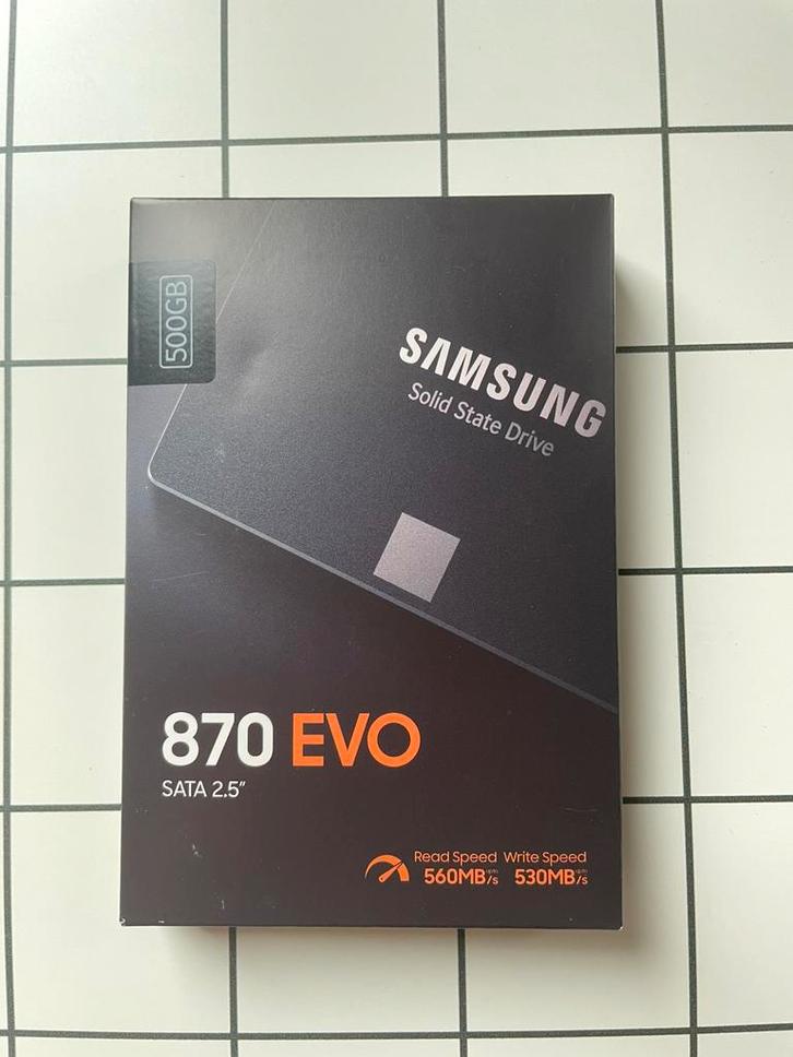 Samsung SSD 870 EVO 500 GB MZ-77E500B/EU, Computers en Software, Harde schijven, Laptop, Intern, SSD, SATA, Ophalen of Verzenden