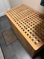 panier à linge en bois à double compartiment, Enlèvement, Comme neuf, Beige, Autres types