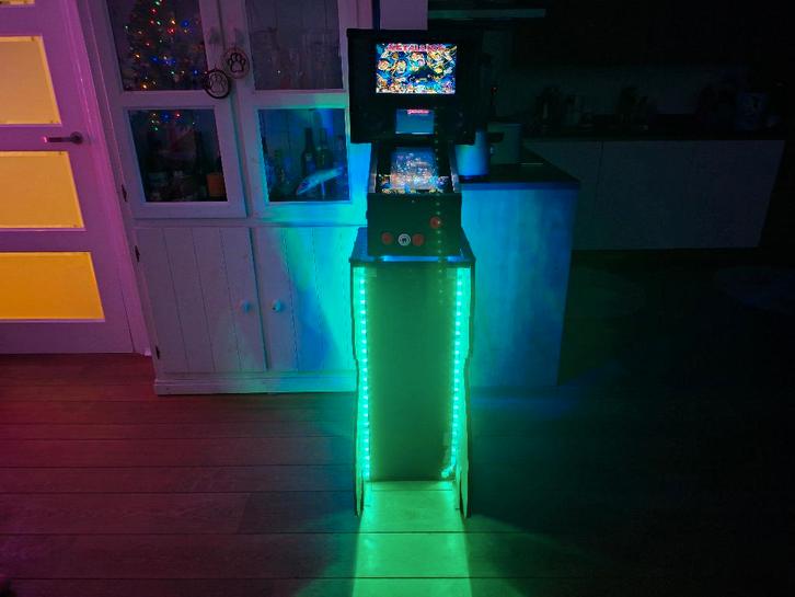 Digitale (mini) tafel flipperkast met unieke Mario onderkast, Collections, Machines | Flipper (jeu), Utilisé, Autres types, Autres marques