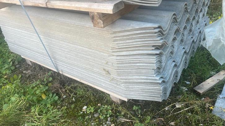 Nieuwe vezelcement golfplaten, asbestvrij, Doe-het-zelf en Bouw, Dakpannen en Dakbedekking, Nieuw, Grijs, Ophalen
