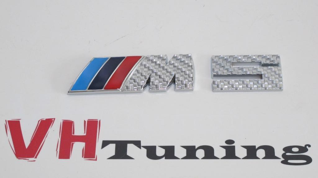 BMW M5 line 3D logo zelfklevend 13CM metaal carbon zilver, Auto diversen, Tuning en Styling, Ophalen