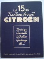Citroën 15 Six Traction Avant Notice 1952 AC 4946, Verzenden