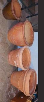 Grote terracotta tuinpotten verschl formaten en bloembakken, Ophalen, Zo goed als nieuw, Terracotta