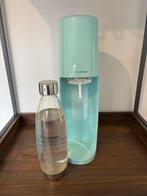 Lichtblauwe Sodastream + Metalen Fles, Ophalen, Zo goed als nieuw