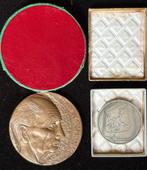 Set van 2 medailles van Fort Breendonk, Postzegels en Munten, Ophalen of Verzenden, Brons