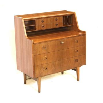 Vintage bureau secretaire jaren '60 '70 midcentury design beschikbaar voor biedingen
