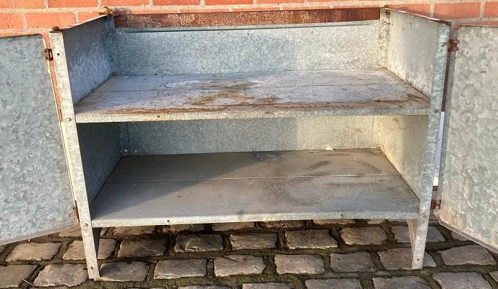 industriële ijzeren werkpost / tafel, Doe-het-zelf en Bouw, Overige Doe-Het-Zelf en Bouw, Gebruikt, Ophalen