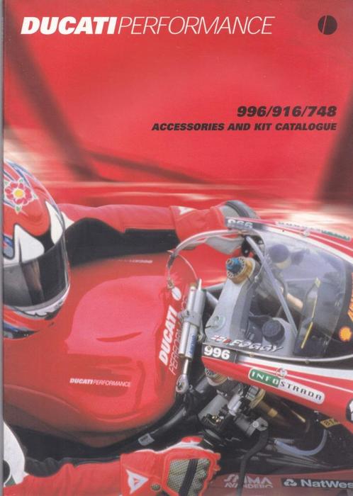 Ducati 996/916/748 DucatiPerformance Accessories and kit, Motos, Modes d'emploi & Notices d'utilisation, Ducati, Enlèvement ou Envoi