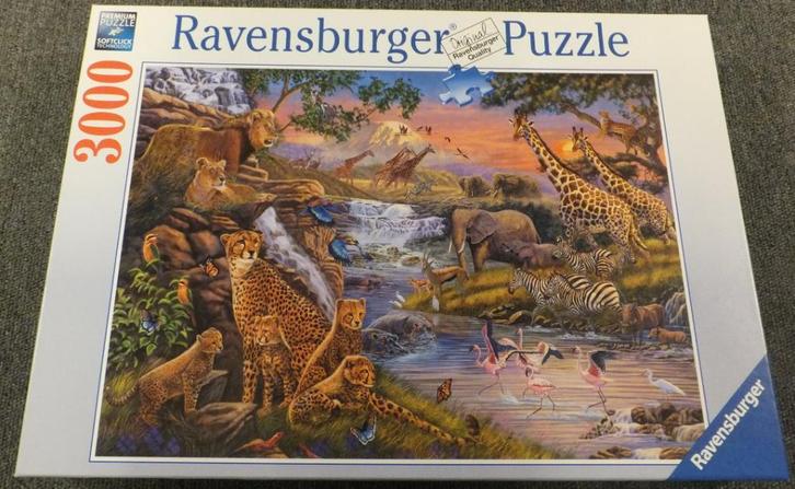 Puzzel - Ravensburger 3000 - Animal Kingdom, Hobby en Vrije tijd, Denksport en Puzzels, Gebruikt, Legpuzzel, Meer dan 1500 stukjes