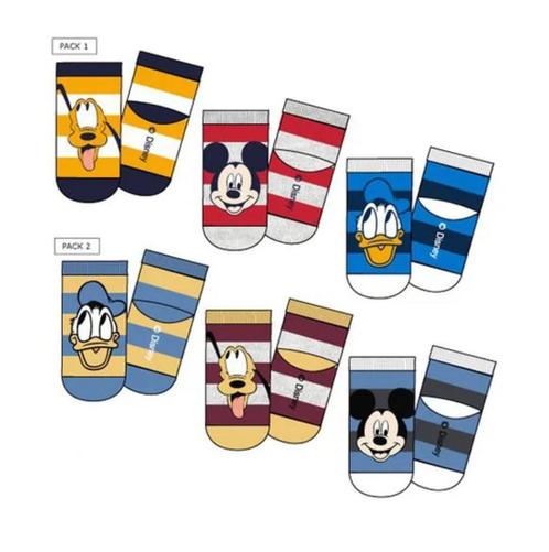 3 paar Donald, Mickey, Pluto Sokken - Mt 19/21 -21/24 -24/27, Kinderen en Baby's, Kinderkleding | Schoenen en Sokken, Nieuw, Sokken