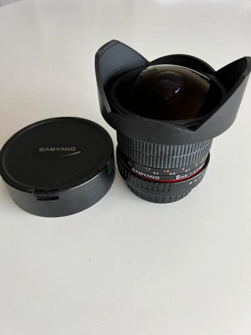 Canon EF-S : Samyang 8mm f/3.5 UMC fisheye CSII, Audio, Tv en Foto, Foto | Lenzen en Objectieven, Zo goed als nieuw, Groothoek Fisheye-lens