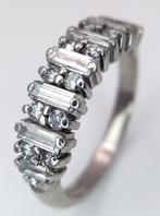 18 karaat wit gouden diamante, Handtassen en Accessoires, Ophalen of Verzenden, Zo goed als nieuw, Wit