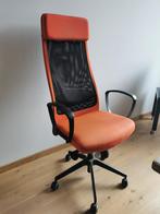 Chaise de bureau (modèle IKEA MARKUS), Huis en Inrichting, Bureaustoelen, Ophalen, Gebruikt, Oranje, Bureaustoel