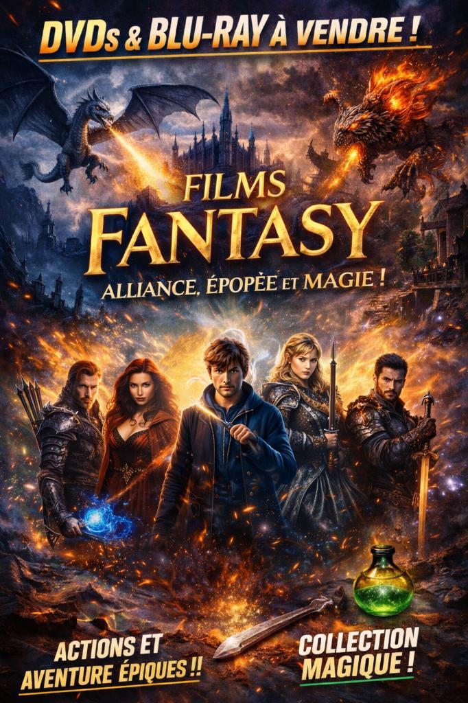 Films FANTASY en VRAC 🎥 dvd ▬ blu-ray, CD & DVD, DVD | Science-Fiction & Fantasy, Comme neuf, Fantasy, Coffret, Enlèvement ou Envoi