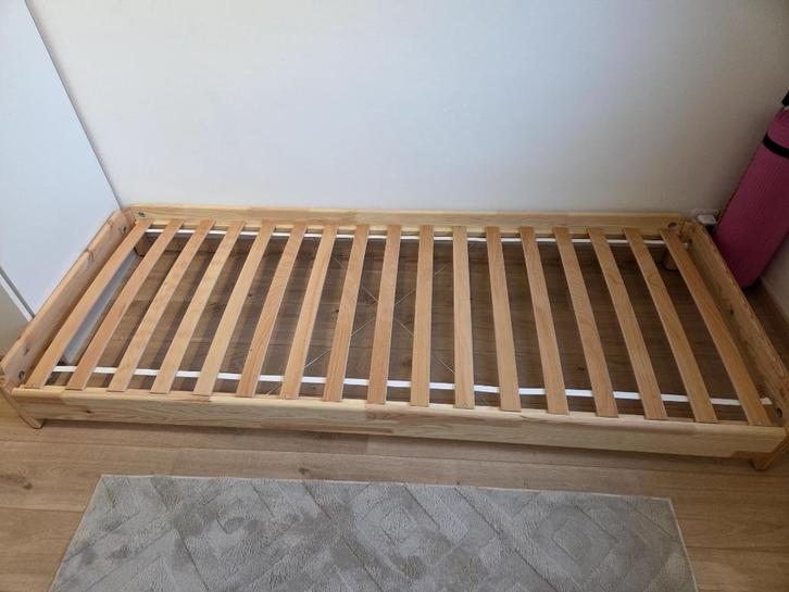 1 lit 80x200  NEUFS, Huis en Inrichting, Slaapkamer | Bedden, Nieuw, 80 cm, 200 cm, Hout, Ophalen