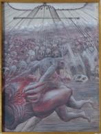 ONBEKEND / BUITENAARDS LEVEN / OLIEVERF DOEK / 82x62cm KADER, Enlèvement