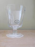 Vase en verre transparent sur pied NEUF, Huis en Inrichting, Woonaccessoires | Vazen, Minder dan 50 cm, Nieuw, Glas, Ophalen
