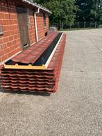 8 geïsoleerde dakpanplaten rood - 1,20 x 5,35m, Gebruikt, 15 m² of meer, Rood, Ophalen