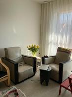Twee art deco fauteuils / club zetels – vintage, Ophalen, Gebruikt, Art deco en vintage, 50 tot 75 cm