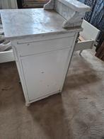 Antiek nachtkast met marmeren blad, Enlèvement ou Envoi