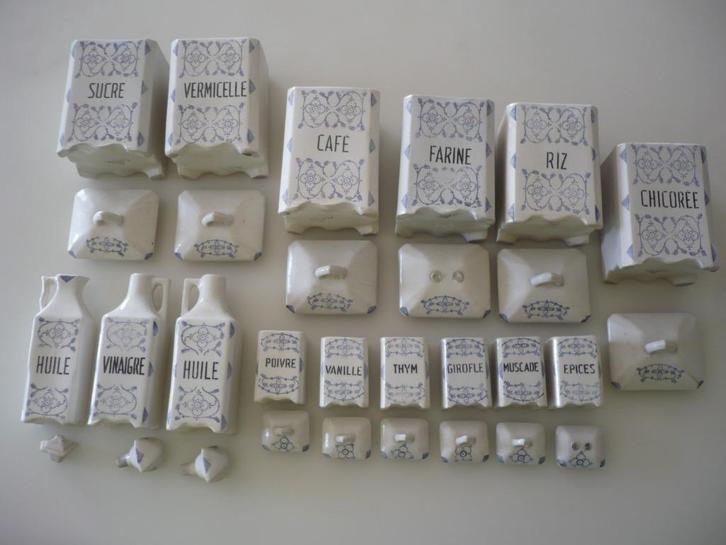 lot antieke voorraadpotten  en kruidenpotjes sax / saks, Antiek en Kunst, Antiek | Keukengerei, Ophalen