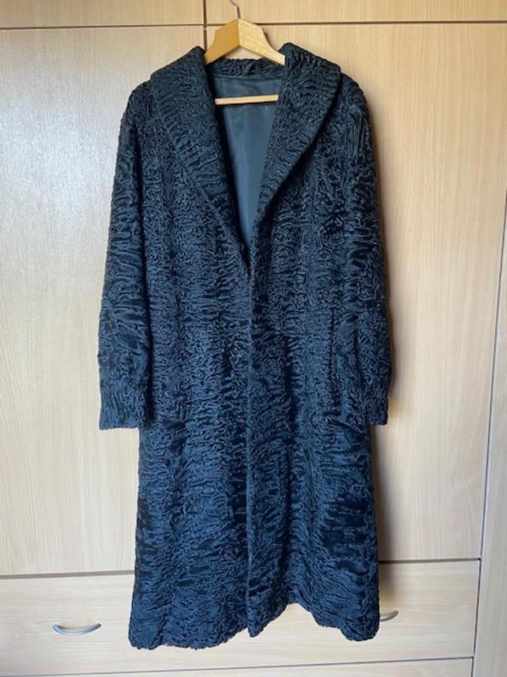 Echte Pelsmantel SWAKARA, Kleding | Dames, Jassen | Winter, Zo goed als nieuw, Maat 46/48 (XL) of groter, Zwart, Ophalen