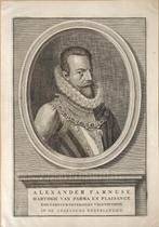 Onvermelde Maker 17e eeuw gravure "Portret Alexander Farnese, Antiek en Kunst, Ophalen