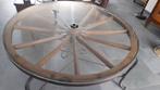 Roue de Charette, omgevormd tot een spoedtafel, moet weg, Huis en Inrichting, Ophalen, Zo goed als nieuw, Eikenhout