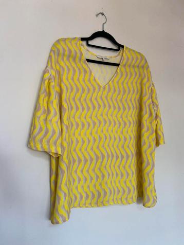 Blouse Xandres geel oudroze lichtblauw maat 46 beschikbaar voor biedingen