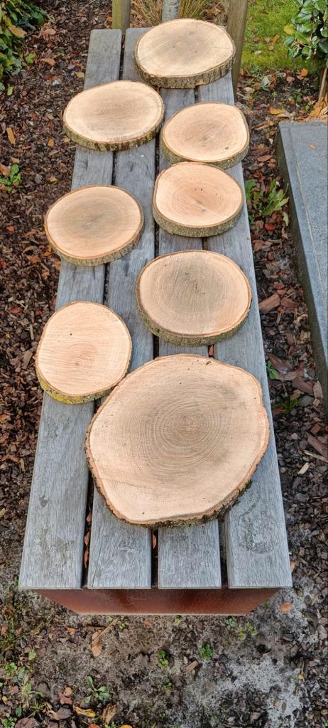 Houten boomschijven, Huis en Inrichting, Woonaccessoires | Onderzetters, Zo goed als nieuw, Ophalen of Verzenden