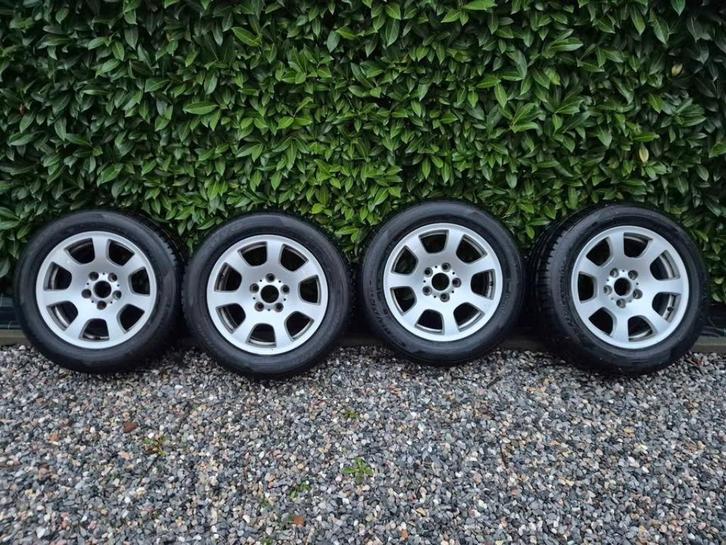 Jantes BMW + pneus neige, Auto-onderdelen, Banden en Velgen, Band(en), Winterbanden, 16 inch, 225 mm, Gebruikt, Ophalen