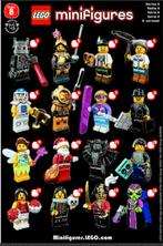 Lego 8833 serie 8 minifiguren piraat alien DJ Noel, Kinderen en Baby's, Zo goed als nieuw, Complete set, Lego