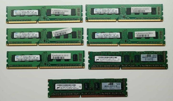 PC 2GB - 2Rx8 PC3 (7x), Computers en Software, RAM geheugen, Gebruikt, Desktop, 2 GB, Ophalen of Verzenden