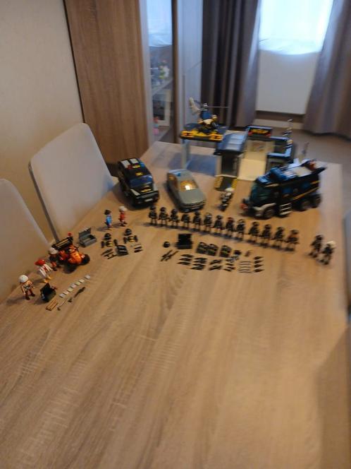 Playmobil speciale politie-eenheid truck- hummer - motorfiet, Kinderen en Baby's, Speelgoed | Playmobil, Zo goed als nieuw