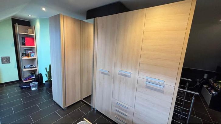 Garde robe et lit, Huis en Inrichting, Slaapkamer | Complete slaapkamers, Gebruikt, Tweepersoons, Ophalen