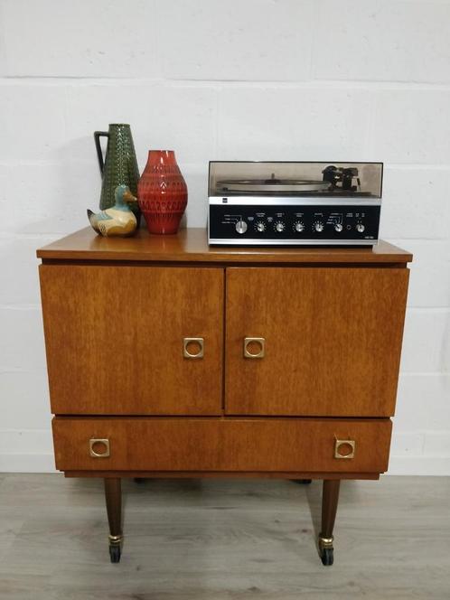 Vintage midcentury ladekast | platenspelermeubel, Huis en Inrichting, Kasten | Overige, Zo goed als nieuw, Ophalen