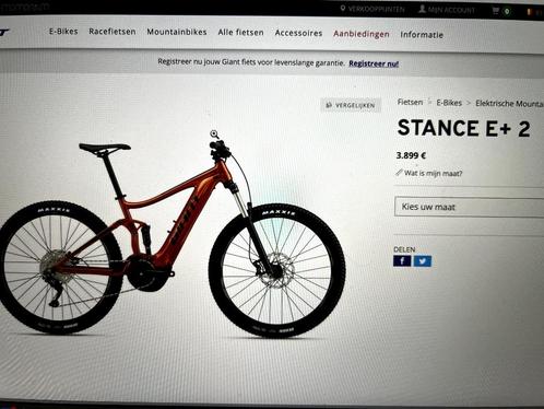 VTT lectrique Giant E Stance Nouvelle Taille L et XL V los