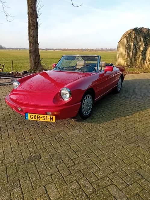 Alfa romeo spider 2.0, Auto's, Alfa Romeo, Particulier, Spider, Benzine, Cabriolet, Rood, Beige, Achterwielaandrijving, Ophalen
