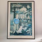 Tintin Tintin 92 / 500   dimensions 50,5 x 70,5 cm, Antiquités & Art, Enlèvement ou Envoi