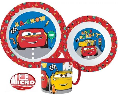 Disney Cars Kinderservies met Mok - Magnetron, Kinderen en Baby's, Overige Kinderen en Baby's, Nieuw, Ophalen of Verzenden