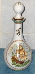 Cruche boursiforme en porcelaine. Motif caravelle, Antiquités & Art, Enlèvement