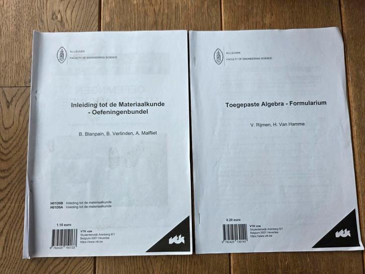 Bachelor ingenieurswetenschappen KUL, Boeken, Studieboeken en Cursussen, Zo goed als nieuw, Ophalen of Verzenden