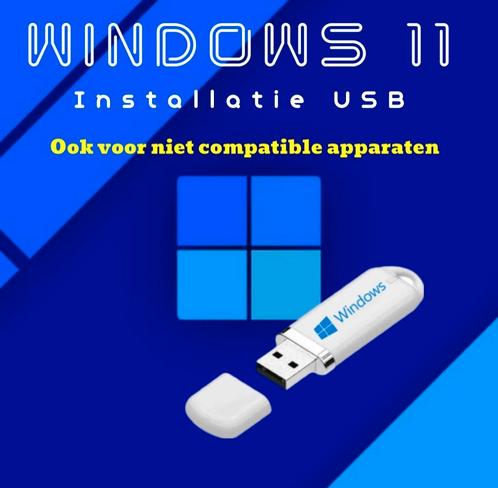 installatie USB Windows 11, Computers en Software, Besturingssoftware, Nieuw, Windows, Ophalen of Verzenden