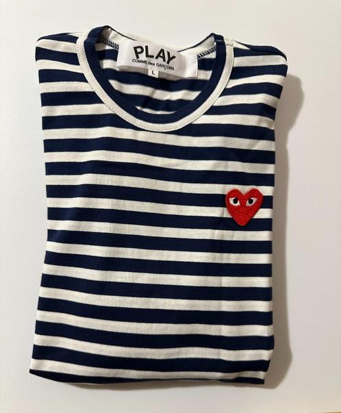 T-shirt Comme des Garcons Play CDG Commedesgarcons, Vêtements | Hommes, T-shirts, Comme neuf, Taille 52/54 (L), Bleu, Envoi