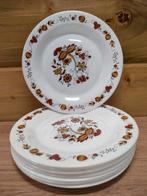 8 borden Arcopal 'Aster' bruin, Huis en Inrichting, Keuken | Servies, Ophalen of Verzenden, Zo goed als nieuw, Glas, Bord(en)