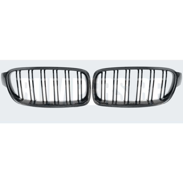 Grill Niergrill Carbon Look Dubbele Brug BMW 3 Serie F30 F31, Autos : Pièces & Accessoires, Autres pièces automobiles, Utilisé