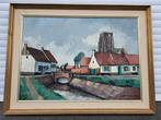 huile sur toile Lissewege signe Maurice WAETERLOOS, Ophalen of Verzenden