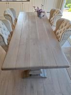 Kloostertafel - eetkamertafel - keukentafel, Ophalen, 100 tot 150 cm, Eikenhout, 200 cm of meer