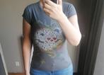 Shirt Doodshoofd M Grijs, Kleding | Dames, Maat 38/40 (M), Verzenden, Nieuw, Korte mouw