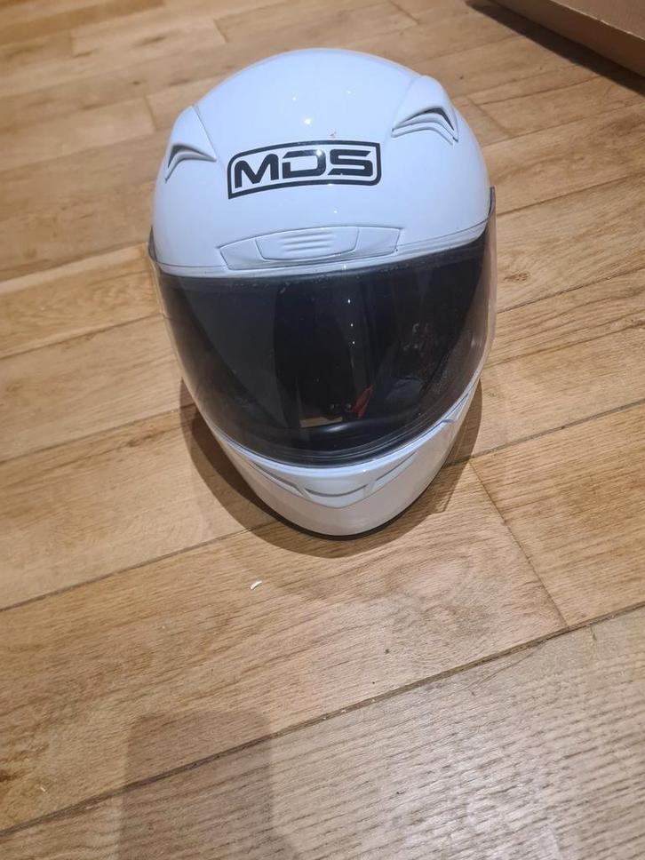 Casque moto MDS M13 Blanc XS, Motoren, Kleding | Motorhelmen, XS, AGV, Tweedehands, Ophalen of Verzenden